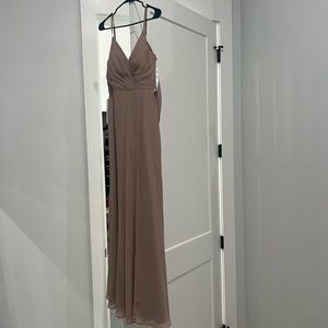 Azazie Aden Bridesmaids Dress Taupe